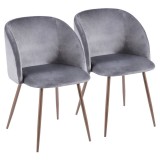 LumiSource Fran Dining Chair - Set of 2 - GREY 