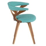LumiSource Gardenia Chair - TEAL - Side