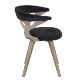 LumiSource Gardenia Chair - BLACK - Side