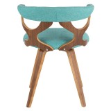 LumiSource Gardenia Chair - TEAL - Rear
