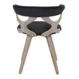 LumiSource Gardenia Chair - BLACK - Rear
