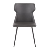 LumiSource Hex Chair - Set of 2 - GREY - Front