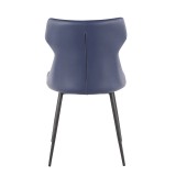 LumiSource Hex Chair - Set of 2 - BLUE - Rear