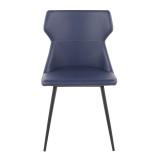 LumiSource Hex Chair - Set of 2 - BLUE - Front