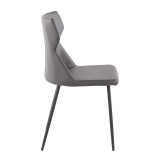 LumiSource Hex Chair - Set of 2 - GREY - Side