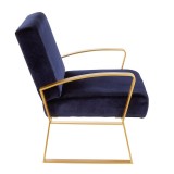 LumiSource Henley Lounge Chair - BLUE - Side