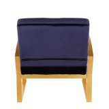 LumiSource Henley Lounge Chair - BLUE - Rear