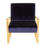 LumiSource Henley Lounge Chair - BLUE - Front