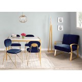 LumiSource Henley Lounge Chair - BLUE - Lifestyle