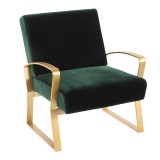 LumiSource Henley Lounge Chair - GREEN - Perspective