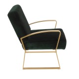 LumiSource Henley Lounge Chair - GREEN - Side