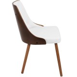 LumiSource Gianna Dining Chair - WHITE - Side