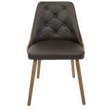 LumiSource Gianna Dining Chair - BROWN - Front