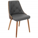 LumiSource Gianna Dining Chair - GREY - Perspective