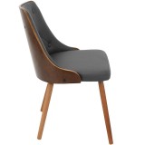 LumiSource Gianna Dining Chair - GREY - Side
