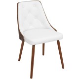 LumiSource Gianna Dining Chair - WHITE - Perspective
