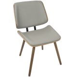 LumiSource Lombardi Chair - Set of 2 - GREY - Perspective