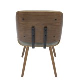 LumiSource Lombardi Chair - Set of 2 - GREY - Rear