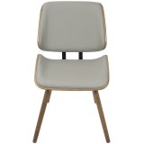 LumiSource Lombardi Chair - Set of 2 - GREY - Front