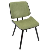 LumiSource Lombardi Chair - Set of 2 - GREEN - Perspective