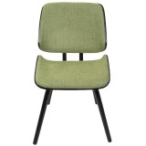 LumiSource Lombardi Chair - Set of 2 - GREEN - Front