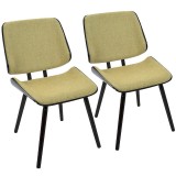 LumiSource Lombardi Chair - Set of 2 - YELLOW 