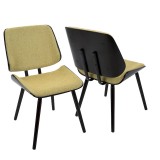 LumiSource Lombardi Chair - Set of 2 - YELLOW 