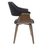 LumiSource Lucci Chair - BLACK - Side