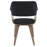 LumiSource Lucci Chair - BLACK - Rear