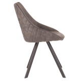 LumiSource Marche Chair - Set of 2 - DARK GREY - Side