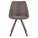 LumiSource Marche Chair - Set of 2 - DARK GREY - Front