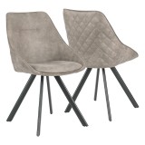 LumiSource Marche Chair - Set of 2 - STONE