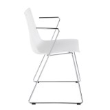 LumiSource Matcha Chair - Set of 2 - WHITE - Side