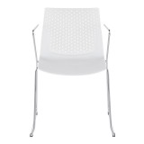 LumiSource Matcha Chair - Set of 2 - WHITE - Front