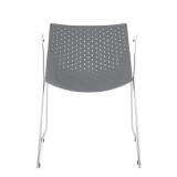 LumiSource Matcha Chair - Set of 2 - GREY - Rear