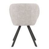 LumiSource Matisse Chair - Set of 2 - GREY - Rear