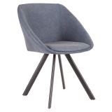 LumiSource Matisse Chair - Set of 2 - BLUE - Perspective