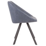 LumiSource Matisse Chair - Set of 2 - BLUE - Side