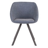 LumiSource Matisse Chair - Set of 2 - BLUE - Front