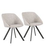LumiSource Matisse Chair - Set of 2 - GREY 