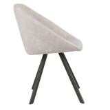 LumiSource Matisse Chair - Set of 2 - GREY - Side