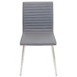 LumiSource Mason Chair With Swivel - Set of 2 - GREY - Front