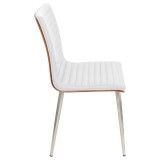 LumiSource Mason Chair With Swivel - Set of 2 - OFF WHITE - Side