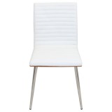 LumiSource Mason Chair With Swivel - Set of 2 - OFF WHITE - Front