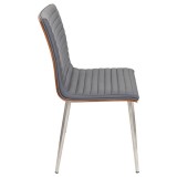 LumiSource Mason Chair With Swivel - Set of 2 - GREY - Side
