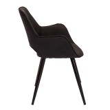 LumiSource Mustang Chair - Set of 2 - BLACK - Side
