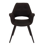 LumiSource Mustang Chair - Set of 2 - BLACK - Front