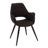 LumiSource Mustang Chair - Set of 2 - BLACK - Perspective