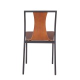 LumiSource Osaka Chair - Set of 4 - WALNUT - Rear