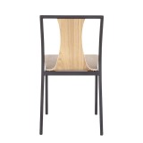LumiSource Osaka Chair - Set of 4 - NATURAL - Rear